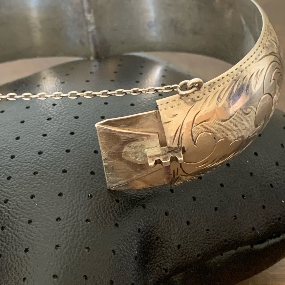 VINTAGE 925 STERLING SILVER BRACELET - Picture 5 of 11